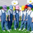 thumbnail image 1 of RTKFRFLM Boys Denim Overalls Relaxed Fit Fashionable Jean Suspender Romper Sky Blue 14-15 Years, 1 of 7
