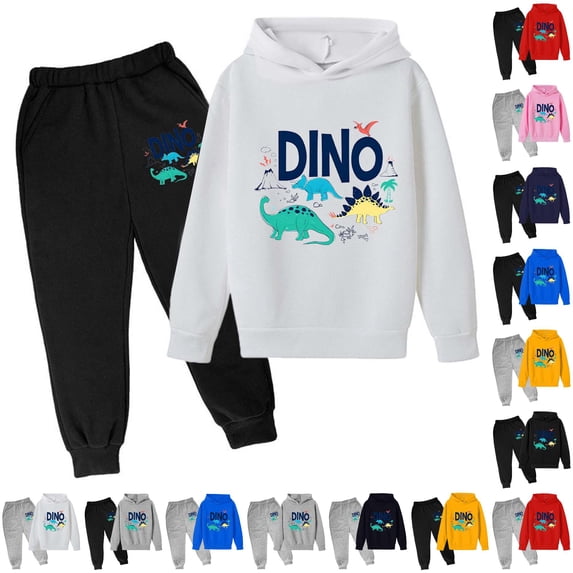 RTKFRFLM Boys Graphic Hoodie Jogger Set 2 Piece Tracksuit Sweatsuit
