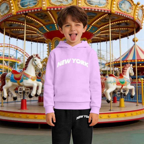 RTKFRFLM Boys Kids 2-Piece Outfit Letter Print Hoodie Joggers Casual Set Long Sleeve Pullover Graphic Comfortable Daily School Wear 3-14Y