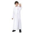 thumbnail image 1 of RTKFRFLM Boys Thobe Embroidered Arabic Robe and Trousers Set White 9-10 Years, 1 of 8