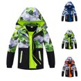 thumbnail image 1 of RTKFRFLM Boys Outdoor Waterproof Jacket Breathable Warm Windbreaker for Big Kids Autumn Winter Cold Weather Outfits School Sports Hooded Outerwear Gear Light Blue 15-16Years, 1 of 8