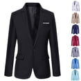thumbnail image 1 of RTKFRFLM Boys Red Dress Blazer Slim Fit Gentleman Formal Suit Jacket Red 12-13 Years, 1 of 3