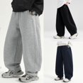 thumbnail image 1 of RTKFRFLM Boys Solid Athletic Sweatpants Lined Active Jogger Pants Comfy Gym Running Track Trousers for Kids 4-15 Years, 1 of 9