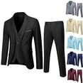 thumbnail image 1 of RTKFRFLM Boys Suit Set Clothing Set Formalwear Black Slim Fit Blazer and Pants Business Performance Outfit Pj's Sets, 1 of 3