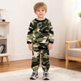thumbnail image 1 of RTKFRFLM Boys Toddler Kids Loungewear Camo Print Thermal Long Sleeve Shirt and Pants Two-Piece Warm Set Sizes 2-7Y, 1 of 6
