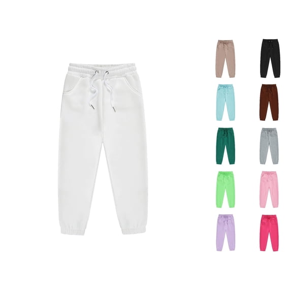RTKFRFLM Boys Warm Winter Joggers Lined Solid Color Athletic Pants Coffee 8-9 Years