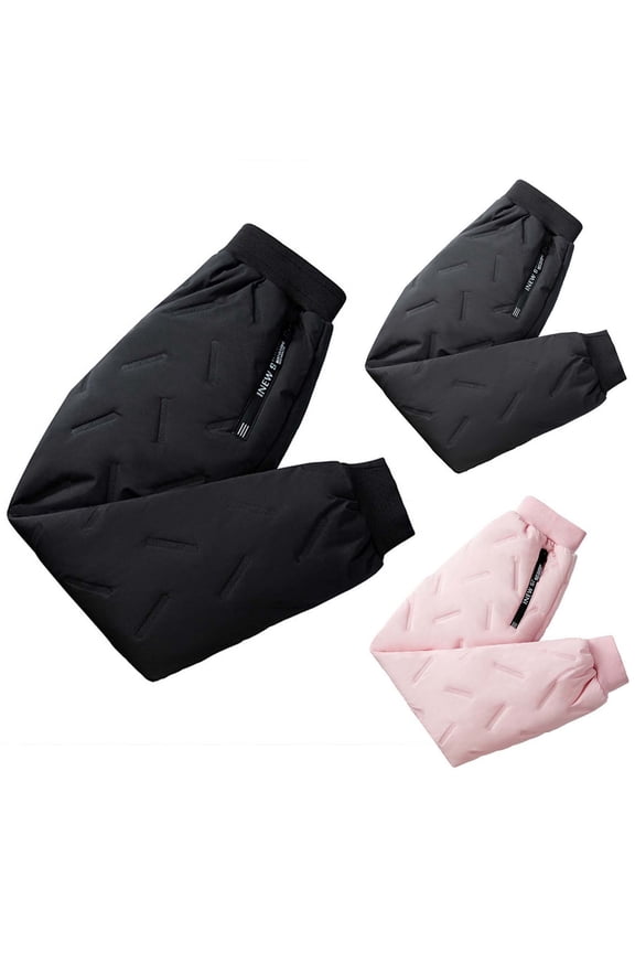 Boys Winter Cotton Pants with Lining Thick Warm Jogger Pants for Kids Windproof Insulated Long Pants for Cold Weather Outdoor Play and Daily Wear