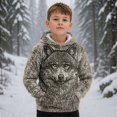 thumbnail image 1 of RTKFRFLM Boys Wolf Graphic Hoodie Kids 3D Animal Print Long Sleeve Hooded Sweatshirt Pullover Sweater and Casual Winter Clothing, 1 of 7