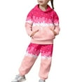 thumbnail image 1 of RTKFRFLM Christmas Girls Outfits Sets Winter Casual Print Hooded Long Sleeve Top Pants Big Kids Youth 2 Piece Outfit With Soft Comfort Fit Casual Wear Clothing Sets,Size 10-11 Years, 1 of 7