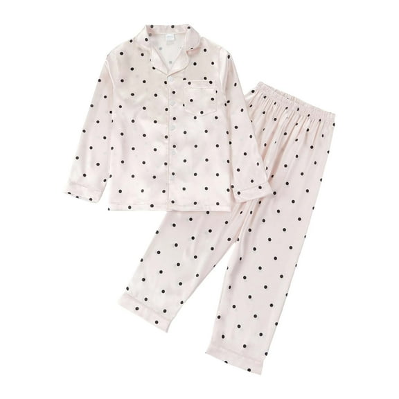 RTKFRFLM Christmas Girls Pajamas Set 2 Piece Cozy Cute Long Sleeve Pajama Playful Print Kids Nightwear Outfit Sleepwear Nightgown Pjs Loungewear,Size 3-4 Years
