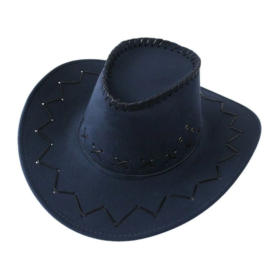 RTKFRFLM Cowboy Hat for Kids, Wide Brim Suede Sun Hat - Toddler Western Rancher Hat for Party & Travel