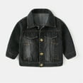 thumbnail image 1 of RTKFRFLM Denim Jacket Classic Button-Down Jean Outerwear for Toddlers Blue 18-24 Months, 1 of 2