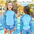 thumbnail image 1 of RTKFRFLM Girls 2-Piece Swimsuit Set Long Sleeve Rash Guard and Active Shorts Outfit Pink 4-5 Years, 1 of 4
