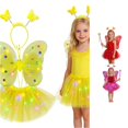thumbnail image 1 of RTKFRFLM Girls Butterfly Fairy Set Dress Wings Wand Kids Fairy Dress Up Outfit Girls Clothing Set, 1 of 4