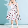 thumbnail image 1 of RTKFRFLM Girls Cherry and Animal Print Cami Dress Kids Summer Spaghetti Strap Sundress for Beach Toddler Cute Fruit Patterned Playwear Gown Breathable Vacation Clothes for Ages 1-6 Years, 1 of 3