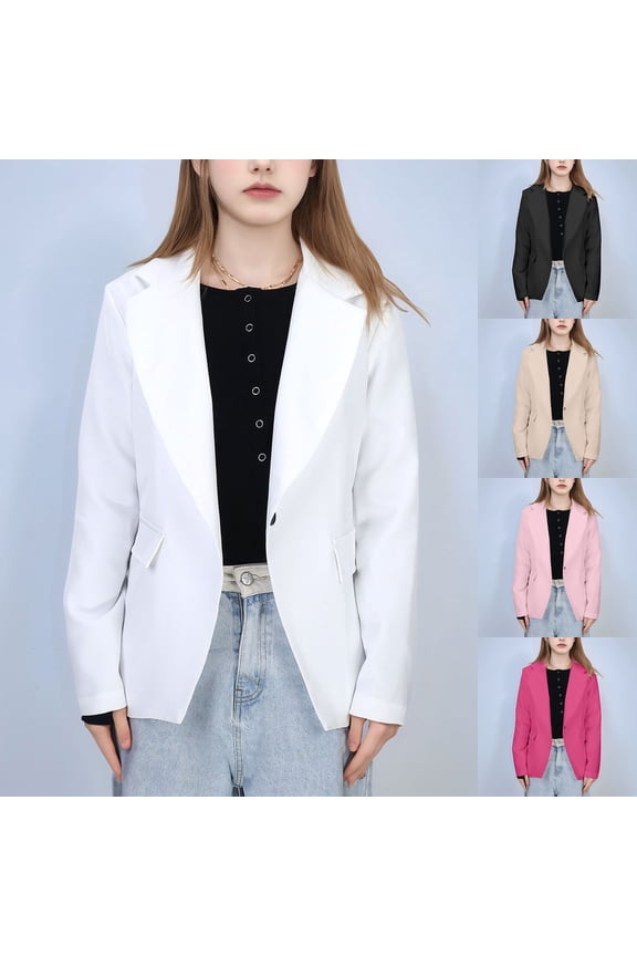 Girls Classic School Blazer Fashionable British Style Suit Jacket for Kids Black 13-14 Years