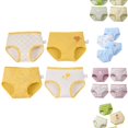 thumbnail image 1 of RTKFRFLM Girls Cotton Boxer Briefs Comfortable Breathable Underwear for Kids Light Purple S, 1 of 3