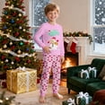 thumbnail image 1 of RTKFRFLM Girls Cozy Winter Pajama Sets Long Sleeve 2 Piece Loungewear With Festive Snowman Print Soft Flannel Sleepwear For Kids Holiday Season Sleepwear Nightgown Pjs Loungewear, 1 of 3