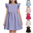 thumbnail image 1 of RTKFRFLM Girls Elegant Chiffon Princess Dress Kids Sleeveless Puffy Tulle Party Gown Toddler High-End Summer Special Occasion Dress Sweet Formal Celebration Clothing for Little Girls Pink, 1 of 4