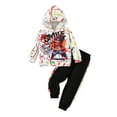 thumbnail image 1 of RTKFRFLM Girls Hooded Sweatshirt Set Cute Cartoon Print Pullover With Pants Toddler Outfit For Fall Winter Casual Clothes Sets,Size 4-5 Years, 1 of 7