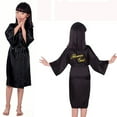 thumbnail image 1 of RTKFRFLM Girls Kids Kimono Robe 3/4 Sleeve Floral Embroidered Lightweight Wedding Pageant Flower Girl Cover Up Robe, 1 of 3