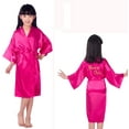 thumbnail image 1 of RTKFRFLM Girls Kids Kimono Robe 3/4 Sleeve Floral Embroidered Lightweight Wedding Pageant Flower Girl Cover Up Robe, 1 of 4