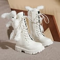 thumbnail image 1 of RTKFRFLM Girls Knee High Boots Stylish Metallic Finish Fashion Dress Boots White 3.5-4 Years, 1 of 8