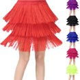 thumbnail image 1 of RTKFRFLM Girls Latin Dance Dress Short Sleeve Fringed Performance Gown for Kids Hot Pink 10-11 Years, 1 of 5