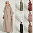 thumbnail image 1 of RTKFRFLM Girls Modest Maxi Dress Kids Solid Color Large Swing Gown Children's Middle Eastern Style Ethnic Robe Soft Breathable Prayer Abaya Dress for Girls and Green, 1 of 4