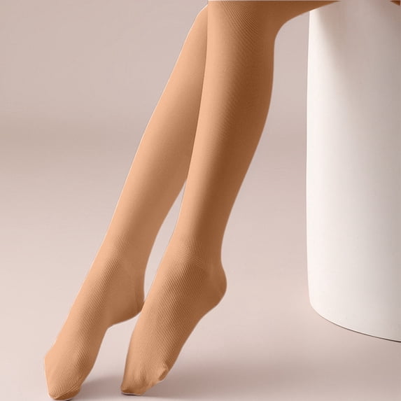 RTKFRFLM Girls Non- Ballet Tights Professional Soft Dance Leggings Beige 5-7 Years