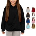 thumbnail image 1 of RTKFRFLM Girls Pet Carrier Hoodie Kids Cat Dog Pouch Sweatshirt with Kangaroo Pocket Cute Animal Holder Active Pullover Tops for 3-14 Years, 1 of 6