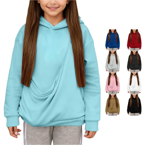 RTKFRFLM Girls Pet Carrier Hoodie Kids Cat Dog Pouch Sweatshirt with Kangaroo Pocket Cute Animal Holder Active Pullover Tops for 3-14 Years
