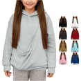 thumbnail image 1 of RTKFRFLM Girls Pet Carrier Hoodie Kids Cat Dog Pouch Sweatshirt with Kangaroo Pocket Cute Animal Holder Active Pullover Tops for 3-14 Years, 1 of 6