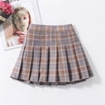thumbnail image 1 of RTKFRFLM Girls Pleated Mini Skirt School Uniform Style High Waist A-Line Skirt Red 4-5 Years, 1 of 3