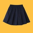 thumbnail image 1 of RTKFRFLM Girls Pleated Skirt Kids Elastic Waist School Uniform Short Skirt for Fall Navy 15-16 Years, 1 of 3