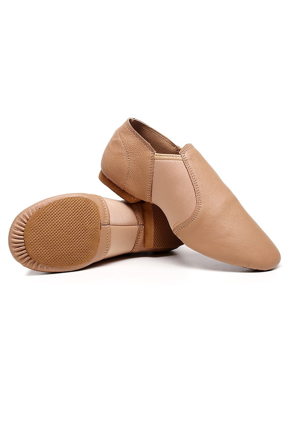 Girls Professional Dance Shoes Soft Sole Indoor Ballet and Jazz Dance Flats Khaki 9-9.5 Years