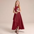 thumbnail image 1 of RTKFRFLM Girls Professional Performance Dress for Hosting Piano Recital Wedding Guest Flower Girl Party Gown Sleeveless Special Occasion Formal Princess Purple 13-14 Years, 1 of 3