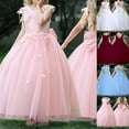 thumbnail image 1 of RTKFRFLM Girls Puffy Tulle Princess Dress Fashionable Runway Performance Gown Pink 6-7 Years, 1 of 9