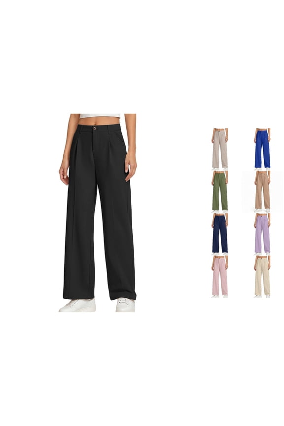 Girls School Uniform Pants Classic Straight Leg Daily Trousers Beige 13-14 Years