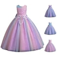 thumbnail image 1 of RTKFRFLM Girls Sequin Flower Girl Dress Tulle Princess Gown for Wedding & Communion Purple 11-13Y, 1 of 6