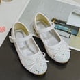 thumbnail image 1 of RTKFRFLM Girls Sequin Princess Shoes Bowknot Decor Flat Dance Dress Shoes Red 5-5.5 Years, 1 of 3