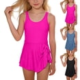 thumbnail image 1 of RTKFRFLM Girls Skirted One Piece Swimsuit Adjustable Strap Princess Style Bathing Suit Kids Summer Beach Swimwear, 1 of 5