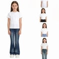 thumbnail image 1 of RTKFRFLM Girls Stretch Flare Jeans Fashion Slim Fit Bell Bottom Denim Pants Comfort Elastic Waist Jean Trousers for Teenagers, 1 of 4