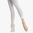 thumbnail image 1 of RTKFRFLM Girls Velvet Dance Tights Professional Convertible Ballet Stockings for Kids White 5-8Y, 1 of 6