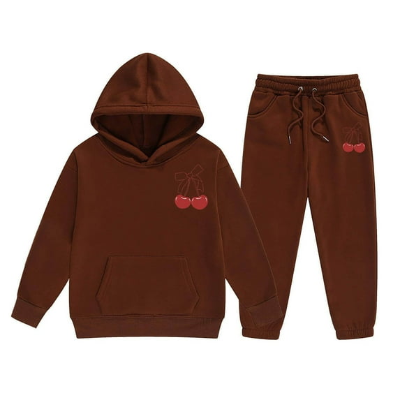 RTKFRFLM Girls Winter Outfits 2 Piece Set Hooded Sweatshirt And Joggers Casual Letter Print Tracksuit For Toddler Kids Age Comfortable Elastic Waist Daily Wear Clothing Sets,Size 2-3 Years