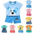 thumbnail image 1 of RTKFRFLM & Toddler Cotton Clothing Set, Casual Short Sleeve Tee and Shorts Outfits, 1 of 3
