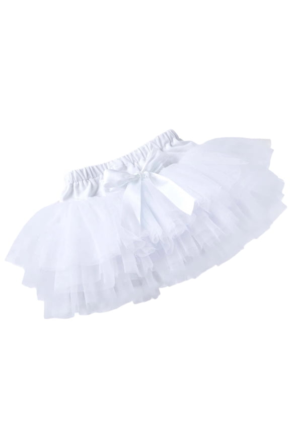 Toddler Girls Summer Tutu Skirt Fluffy Tulle Diaper Cover Skirt for Festival Birthday Party Outfit, 0-24 Months