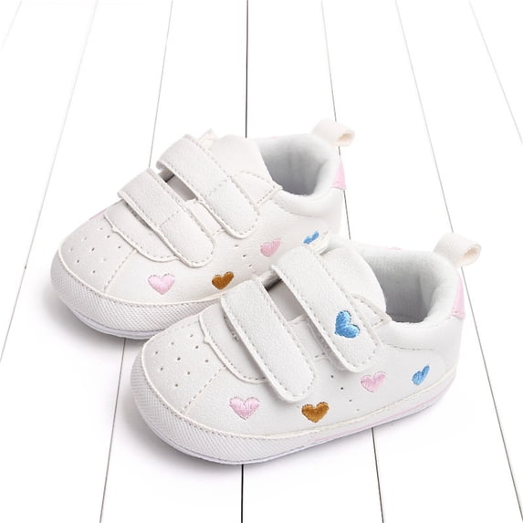RTKFRFLM Infant Walking Shoes Lightweight Breathable Sneakers with Dual Hook and Loop Straps Blue 6-12 Months