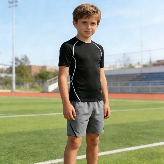 RTKFRFLM Kids Athletic Compression Shirt Long Sleeve Performance Base Layer White 11-13 Years