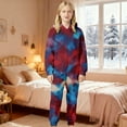 thumbnail image 1 of RTKFRFLM Kids Boys Girls 1-Piece Pajama Jumpsuit Flannel Fleece Tie Dye Zip Front Hooded Romper Sleepwear, 1 of 5